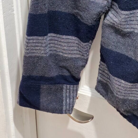 VSTR Men's/Adult Lightweight Flannel Jacket Hoodie - Large - Blue/Gray - Picture 8 of 15